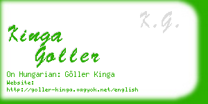 kinga goller business card